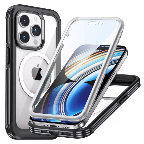 Ochranný kryt pro Apple iPhone 16 Pro Max Alogy Shield360 MagCase™️ pro MagSafe s ochranou displeje a fotoaparátu, černý