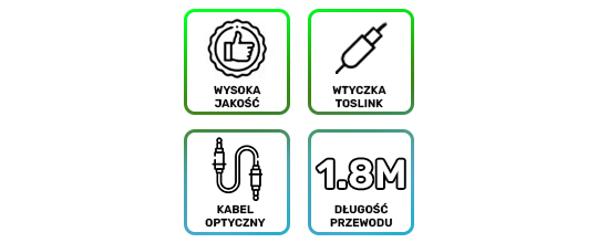 Alogy 6,0mm optický kabel pro 1,8m audio přenos