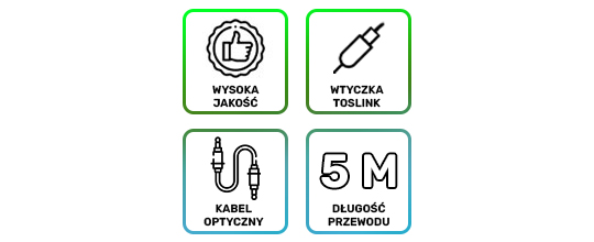 Alogy 6,0mm optický kabel pro 5m přenos zvuku