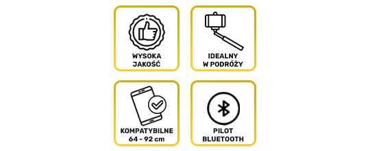 Držák na selfie tyč Alogy Tripod Bluetooth pro telefon GoPro  