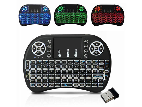 Mini-Tastatur Wireless Small Alogy beleuchtetes 3-Farben-Touchpad