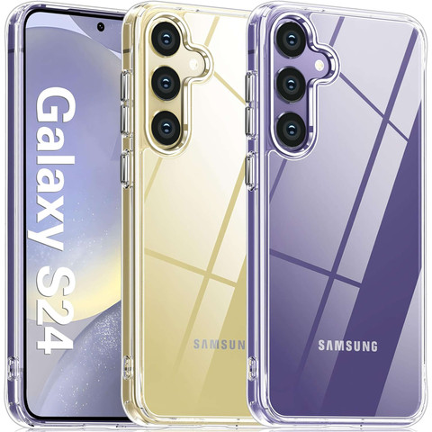 Hülle für Samsung Galaxy S24 Back Cover Hybrid Clear Case Alogy Transparent