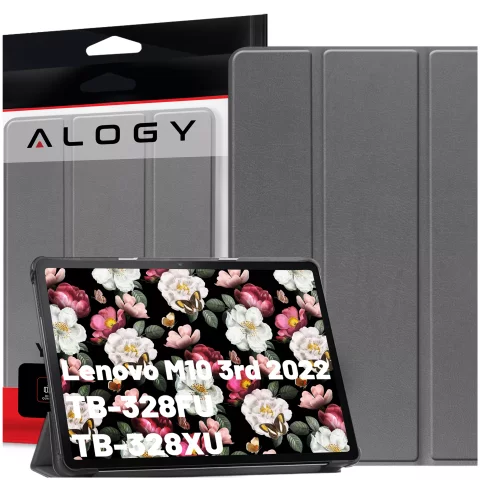 Lenovo Tab M10 3gen 3 GEN 10.1 2022 TB328FU TB328XU Tablet Case Alogy Book Cover Gray