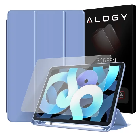 Case for Apple iPad 10.2 9 Gen 8/7 2021/2020/2019 Smart Pencil Case Alogy TPU Tablet Cover Blue Glass