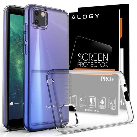 Case housing case for Huawei Y5P silicone transparent Glass Alogy
