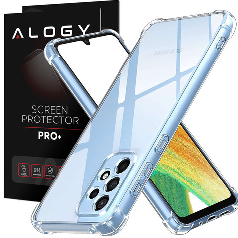 ShockProof Alogy Case for Samsung Galaxy A73 / A73 5G Clear Glass