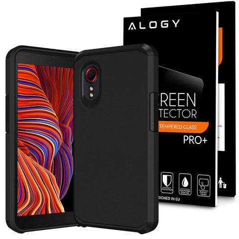 Alogy Armor Matt Case for Samsung Xcover 5 Black Glass