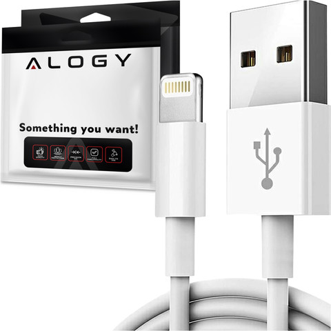 Alogy 1m Fast Charge USB to Lightning cable iPhone charging cable 20W white