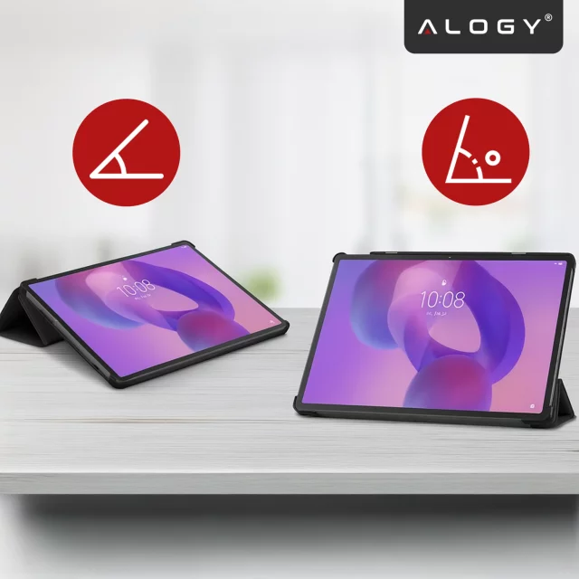 Etui do Lenovo IdeaTab Pro / Pro MT 12.7" TB-373, Ochronne z Klapką i Miejscem na Rysik, Składana Okładka Bumper, Alogy BookGuard™ – Czarne