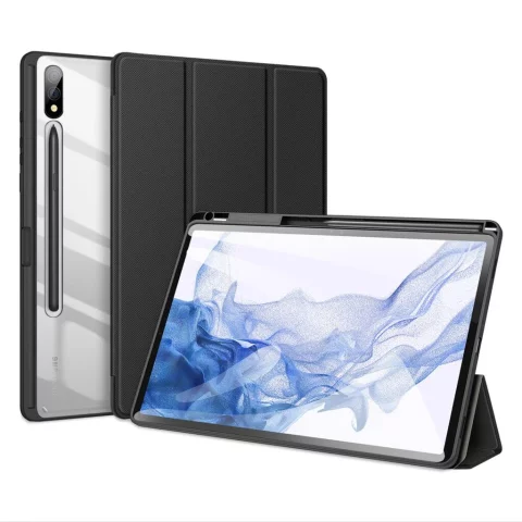 Dux Ducis Toby Hülle mit Platz für einen Eingabestift für Samsung Galaxy Tab S9 Plus, schwarz