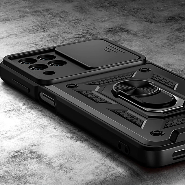 Alogy Camshield Stand Ring Armored Cover Cover Case pro Samsung Galaxy M53 5G Black Glass