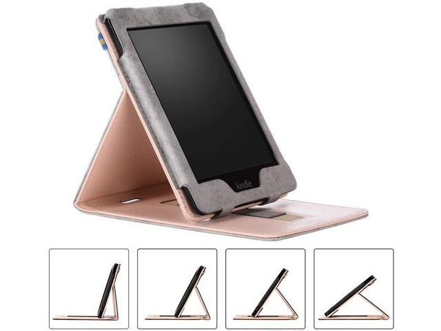 Kožené pouzdro Alogy Slim pro Kindle Paperwhite 4 2018/2019 šedé sklo