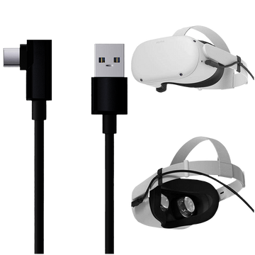 Kabel für VR-Brille Alogy USB zu USB Type-C 5m Kabel für Oculus Link Quest 1 2 Schwarz