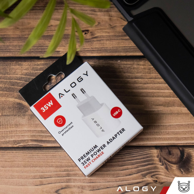 Rychlá a výkonná 35W USB-C nástěnná nabíječka USB typ C PD GaN pro iPhone Alogy White