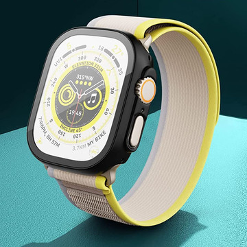 Alogy Protector Case with Glass 2in1 Case Cover for Apple Watch Ultra 49mm Black