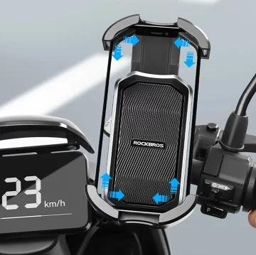 Uchwyt rowerowy Rockbros na kierownicę 4,7–6,8″ – czarny