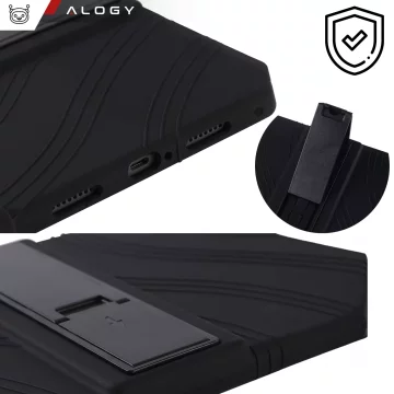 Pouzdro pro TCL TAB 10 Gen2 8496G 10,36" 10,4 Kryt na tablet Silikonový stojan Alogy Pouzdro černé