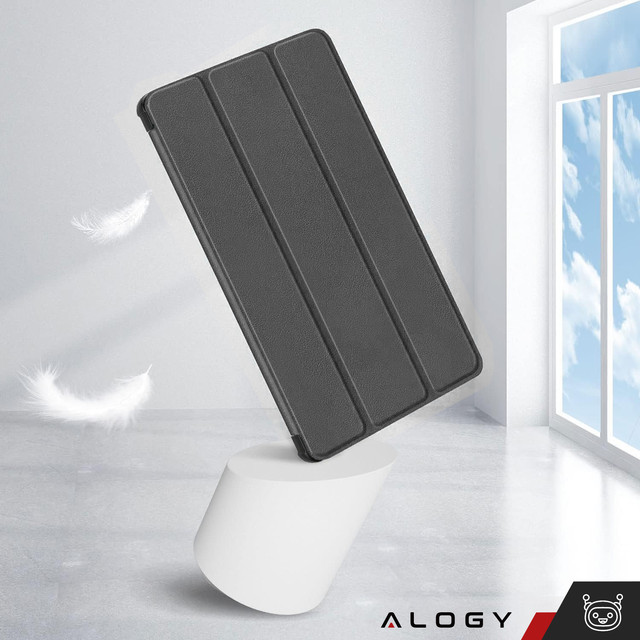 Etui na tablet Lenovo Tab M9 2023 9" TB310XU TB310FU Alogy Book Cover Case obudowa ochronne Szare + Szkło