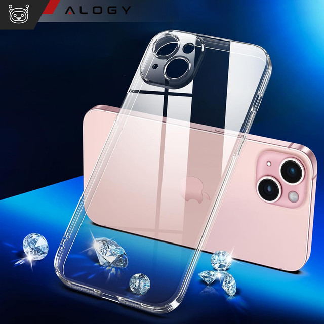 Case for iPhone 15 Housing Case Silicone Transparent Camera Protection Lens Protector Alogy Slim Glass