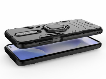 Etui obudowa Alogy Stand Ring Armor do Xiaomi Poco X2 czarne + Szkło