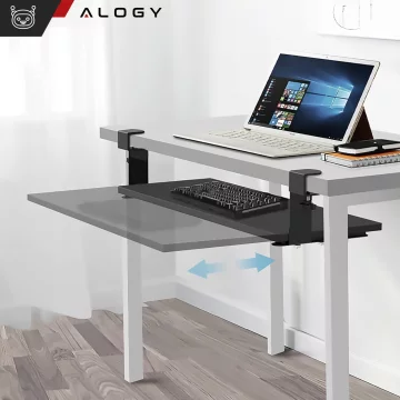 Alogy Desk Mount Maus- und Tastaturhalter, Ständer, schwarz
