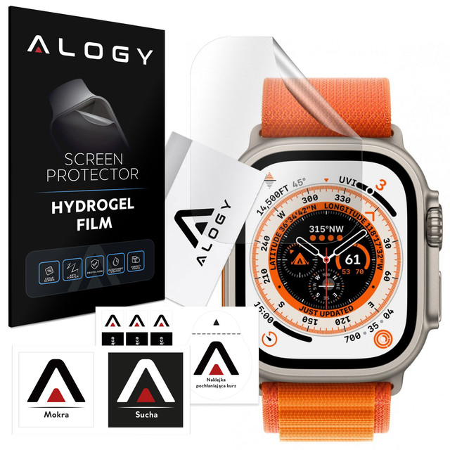 2x Alogy Hydrogel Smartwatch Protective Film for Apple Watch Ultra 49mm