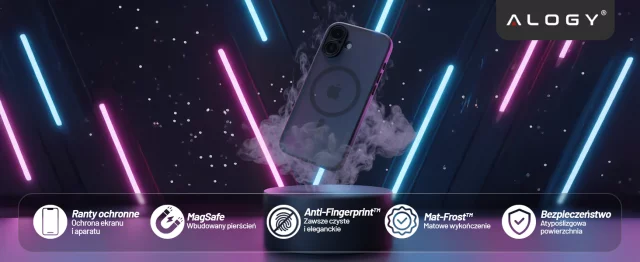 Etui do Apple iPhone 17 – matowa obudowa do MagSafe z ochroną obiektywu, smukłe i odporne na zarysowania, idealne dopasowanie – Alogy Skinny MatteCase™ Czarne