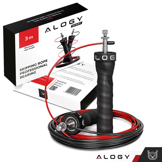 Verstellbares Boxseil Crossfit Fitness Alogy Sport mit austauschbaren Gliedern 300 cm Lager bequem Schwarz