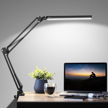 Alogy LED desk lamp Dreslarska USB with an adjustable long arm for the desk top Black