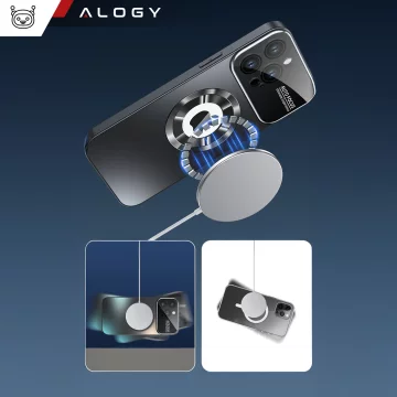 Apple iPhone 16 Pro Max Hülle Alogy MagSafe LuxeShield™ Hülle mit Linsenschutz für MagSafe Graphitschwarz