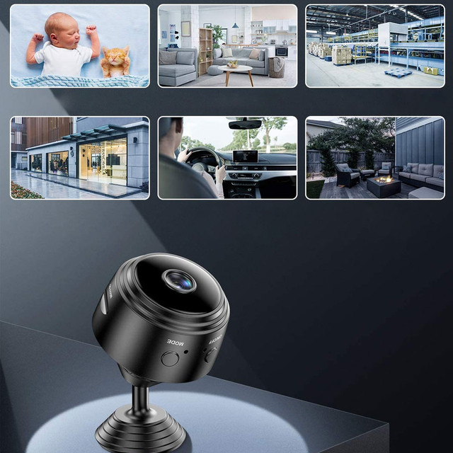 Kamera szpiegowska Ukryta detekcja Dyskretna kamerka mini z transmisją danych WiFi Full HD IP czarny