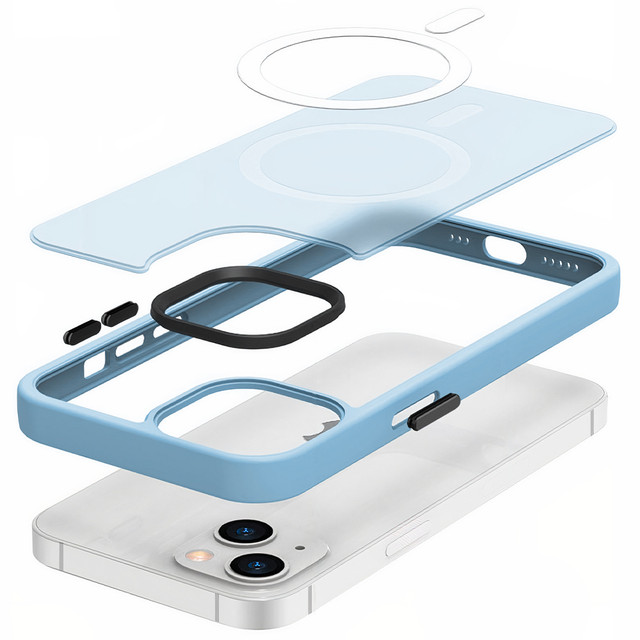 Ochranné pouzdro na telefon MagMat Case pro MagSafe pro Apple iPhone 14 Matte Sierra Blue Glass