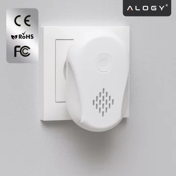 Pest Deterrent for 250 m2 Ultrasonic Nest, Anti-Insect, Mosquito, Fly, Mice, Cockroach, Chemical-Free, DuoGuard™ Alloys – White