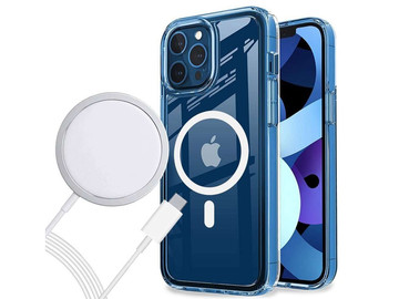 Etui pancerne Ultra Slim Alogy do ładowarek Qi do iPhone 12/ Pro Przezroczyste + Ładowarka Qi