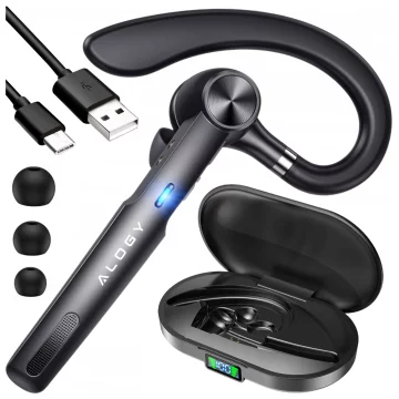 Bezdrátový headset pro hovory Bluetooth 4.0 do auta headset s displejem V8 Black
