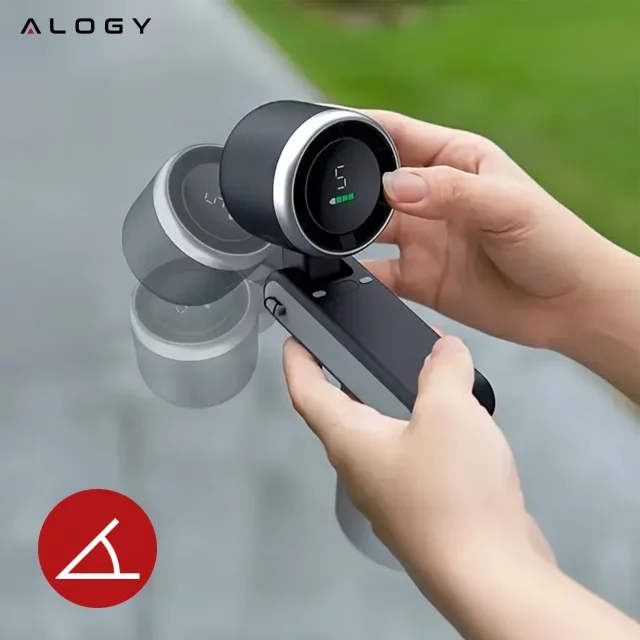 Fan Desk Fan Standing Small Circulator with Clip Cordless Handheld 500mAh USB-C Alogy White