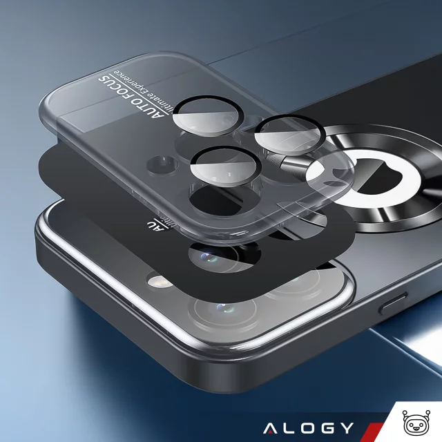 Apple iPhone 16 Pro Max Hülle Alogy MagSafe LuxeShield™ Hülle mit Linsenschutz für MagSafe Graphitschwarz