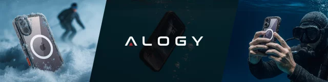 Etui Wodoodporne do Apple iPhone 17 6.3", Pancerna Obudowa 360° z Przezroczystym Tyłem, Kompatybilna z MagSafe, Alogy HydroArmor™ IP68 Case – Czarne