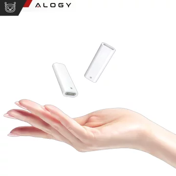 Adapter Alogy Pencil Charger do rysika USB-C Lightning do Apple Pen umożliwiający ładowanie kablem Biały