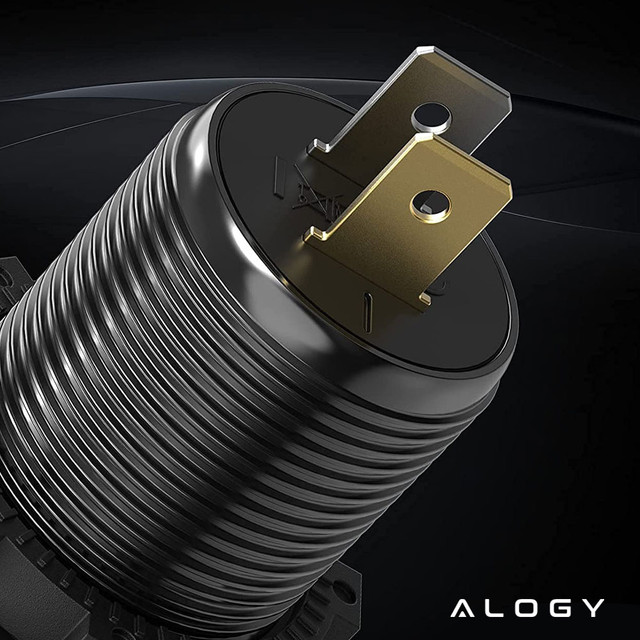 LED Car Charger Socket Alogy Mini Car Charge For Motorcycle Power Adapter Connectors Alogy 2x USB QC 3.0 USB-C PD 60W