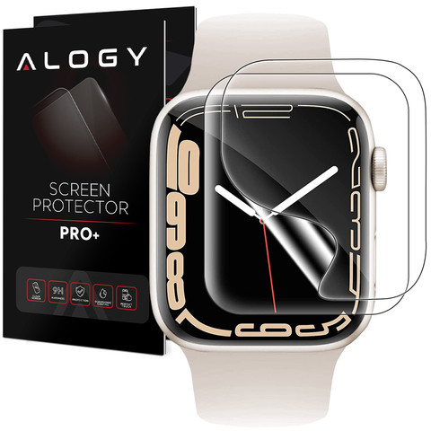 2x Alogy Hydrogel Hydrogel Protective Film for Apple Watch 7 (41mm)
