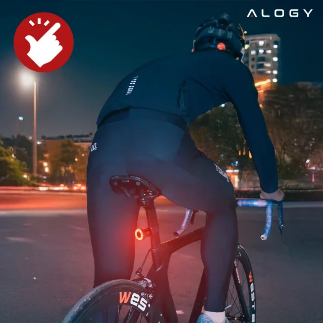 Lampka rowerowa SMART tylna Alogy RedLine R na tył roweru oświetlenie LED światełko światło tylnie czerwona reakcja na hamowanie inteligentna wodoodporna