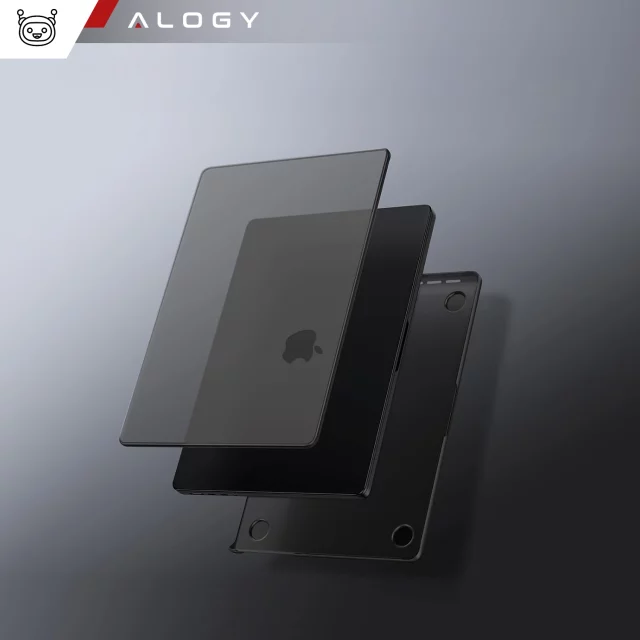 Etui ochronne do Apple Macbook Pro 14 - M1/M2/M3/M4 2021-2024 Alogy AirGuard™ Elastyczna obudowa bez odcisków palców Matowa Czerń