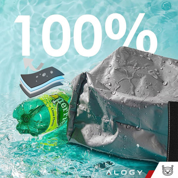 Auto-Mülleimer-Organizer, Mini-Mülleimer für Kopfstütze, Autositz für Auto, Schwarz, 8 l, Thermotasche Alogy