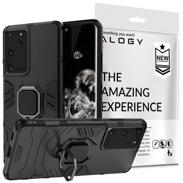 Alogy Stand Ring Armor Hülle für Samsung Galaxy S21 Ultra schwarz