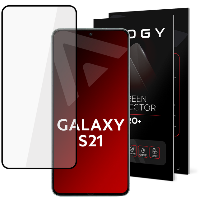 Tempered glass for Alogy Full Glue case friendly for Samsung Galaxy S21 Black