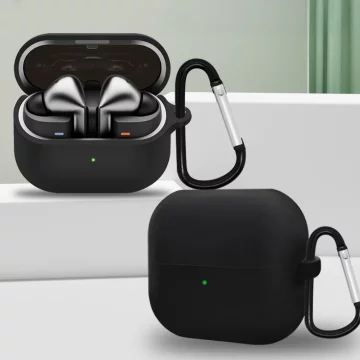 Silikonhülle, Kopfhörerhülle, Gehäuse für Samsung Galaxy Buds 3 / 3 Pro Schwarz