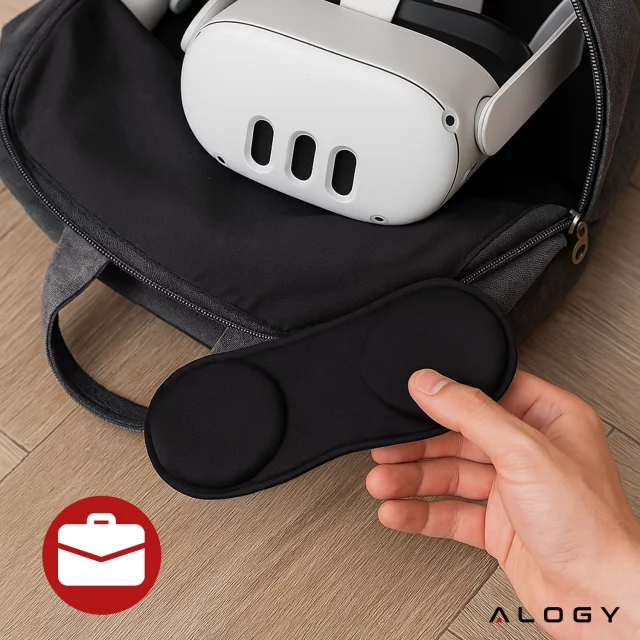 Osłona do soczewek Alogy VisionGuard do gogli okularów VR do Meta Quest 3 Czarna