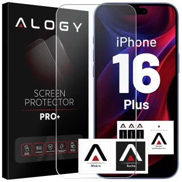 Gehärtetes Glas für Apple iPhone 16 Plus Displayschutzfolie 9H Alogy Heavy Pro™️