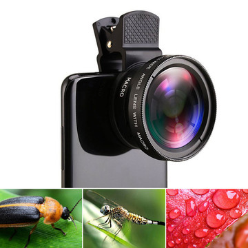 Lens for smartphone phone lens 2in1 set Alogy Lens clip 0.45X Macro 12.5X wide